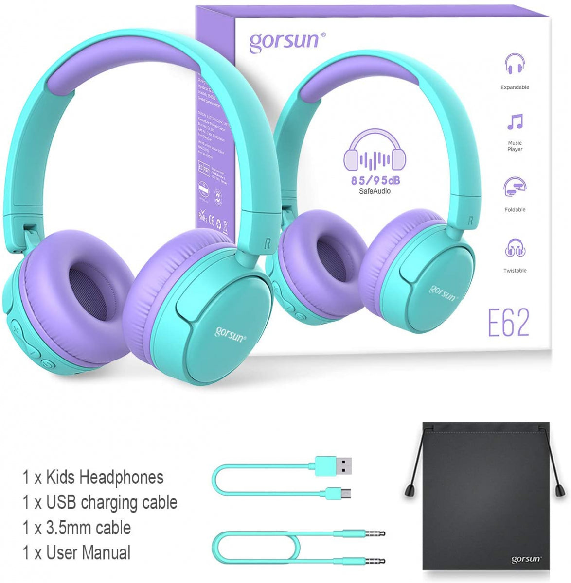 سماعة أطفال لاسلكية Gorsun E62